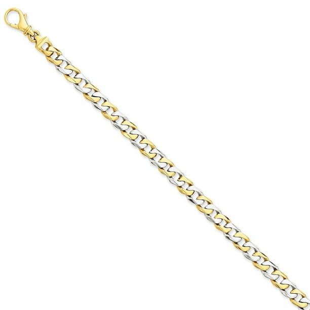 Perfect Jewelry Gift White & Yellow Rhodium over Brass 1.20mm 2 color plated Fancy Chain Perfect Jewelry Gift White & Yellow Rhodium over Brass 1.20mm 2 color plated Fancy Chain